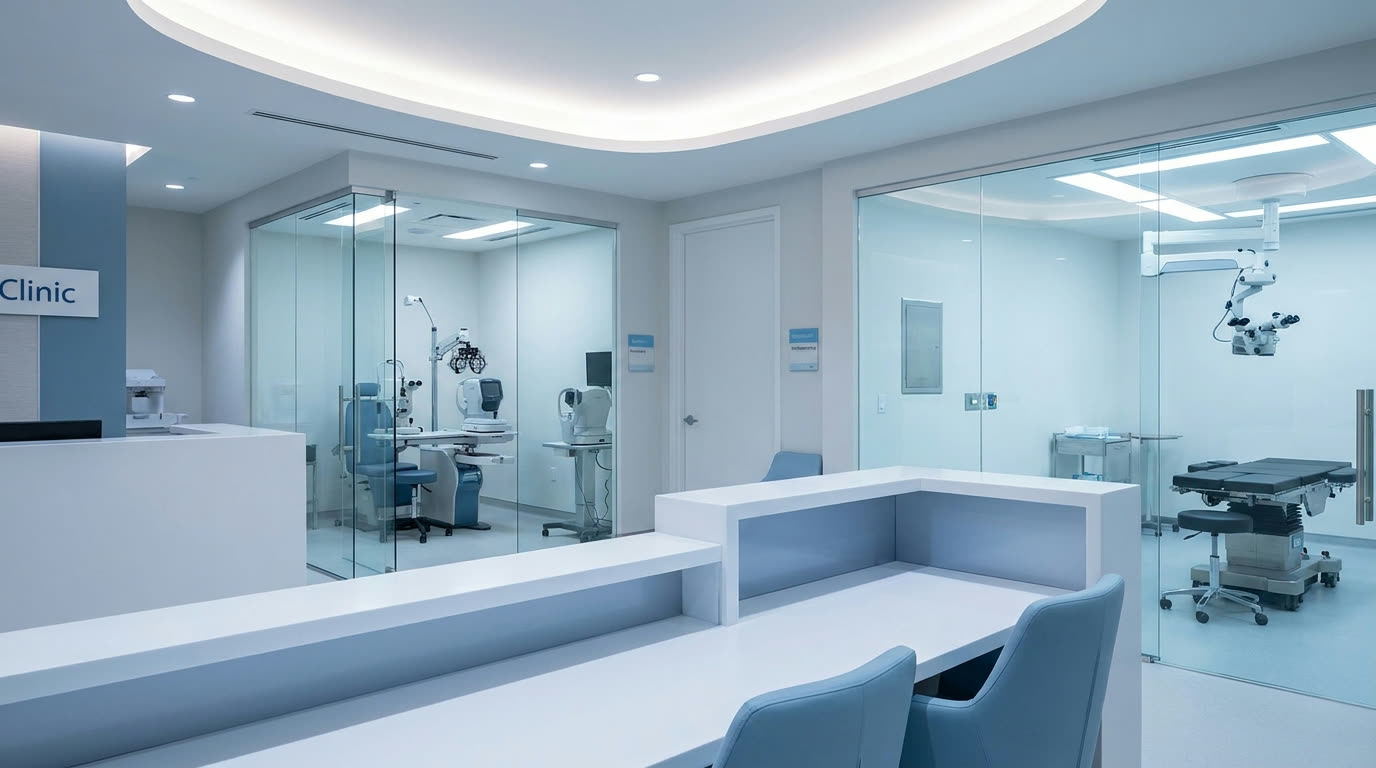 Salle d'examen du Centre Ophtalmologique Giammattei-Paoli à Ajaccio